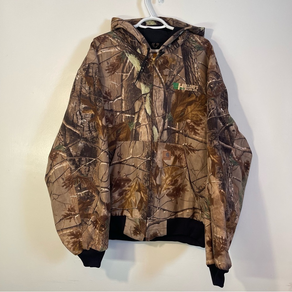 Carhartt Jacket Realtree Camo Work Coat - J220 Cap - 2xl Regular - Great Shape